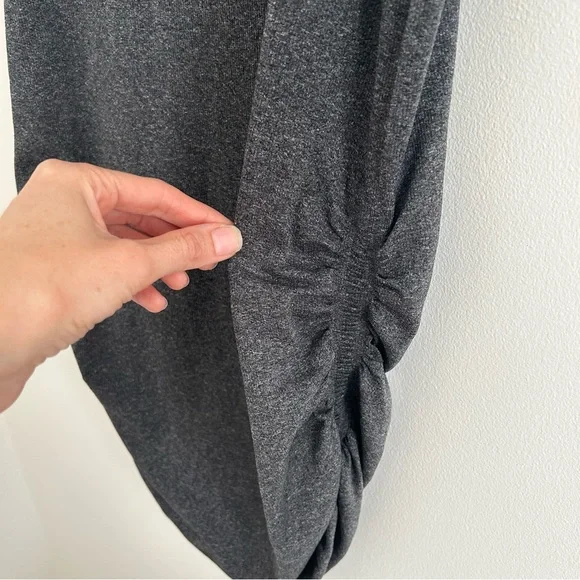 (SOLD) LULULEMON In The Flow Sleeveless Ruched Dress Grey Size 6 - Picture 8 of 11